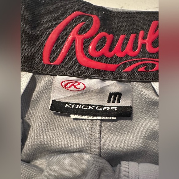 Rawlings Knicker Baseball Pants Gray with Royal Blue Stripe  Men's Sz Medium - Picture 3 of 3